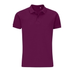 Polo personnalisé en coton 100% biologique 170 g/m² SOL'S Planet couleur bordeaux deuxième vue