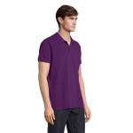 Polo personnalisé en coton 100% biologique 170 g/m² SOL'S Planet couleur bordeaux deuxième vue photographique