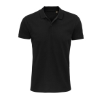 Polo personnalisé en coton 100% biologique 170 g/m² SOL'S Planet couleur noir