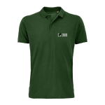 Polo personnalisé en coton 100% biologique 170 g/m² SOL'S Planet couleur vert foncé vue avec zone d'impression