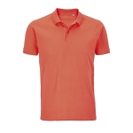 Polo personnalisé en coton 100% biologique 170 g/m² SOL'S Planet couleur orange fluorescent