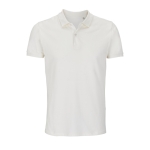 Polo personnalisé en coton 100% biologique 170 g/m² SOL'S Planet couleur blanc cassé