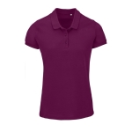 Polo sérigraphié pour femmes en coton 170 g/m² SOL'S Planet couleur bordeaux deuxième vue