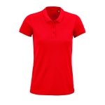 Polo sérigraphié pour femmes en coton 170 g/m² SOL'S Planet couleur rouge cinquième vue