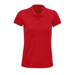 Polo sérigraphié pour femmes en coton 170 g/m² SOL'S Planet couleur rouge cinquième vue
