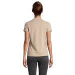 Polo sérigraphié pour femmes en coton 170 g/m² SOL'S Planet couleur beige troisième vue photographique