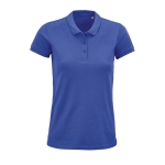 Polo sérigraphié pour femmes en coton 170 g/m² SOL'S Planet couleur bleu roi troisième vue