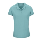 Polo sérigraphié pour femmes en coton 170 g/m² SOL'S Planet couleur bleu ciel