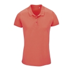 Polo sérigraphié pour femmes en coton 170 g/m² SOL'S Planet couleur orange fluorescent
