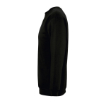Sweat sérigraphié en coton et polyester 280 g/m² SOL'S New Supreme couleur noir vue latérale