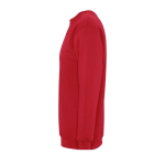 Sweat sérigraphié en coton et polyester 280 g/m² SOL'S New Supreme couleur rouge vue latérale
