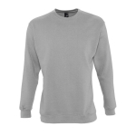 Sweat sérigraphié en coton et polyester 280 g/m² SOL'S New Supreme couleur gris chiné