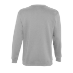 Sweat sérigraphié en coton et polyester 280 g/m² SOL'S New Supreme couleur gris chiné vue arrière