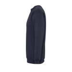 Sweat sérigraphié en coton et polyester 280 g/m² SOL'S New Supreme couleur bleu foncé vue latérale