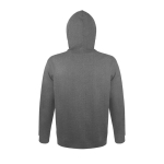 Sweat à capuche en coton et polyester 280 g/m² SOL'S Snake couleur gris chiné vue arrière
