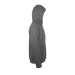 Sweat à capuche en coton et polyester 280 g/m² SOL'S Snake couleur gris chiné vue latérale