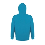 Sweat à capuche en coton et polyester 280 g/m² SOL'S Snake couleur cyan vue arrière