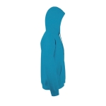 Sweat à capuche en coton et polyester 280 g/m² SOL'S Snake couleur cyan vue latérale