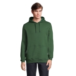 Sweat à capuche en coton et polyester 280 g/m² SOL'S Snake couleur vert foncé deuxième vue photographique