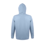 Sweat à capuche en coton et polyester 280 g/m² SOL'S Snake couleur bleu pastel vue latérale