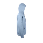 Sweat à capuche en coton et polyester 280 g/m² SOL'S Snake couleur bleu pastel vue avec zone d'impression