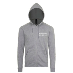 Sweats à capuche unisexes en coton et polyester 260 g/m² SOL'S Stone couleur gris vue avec zone d'impression
