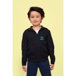 Sweat pour enfants en coton et polyester 260 g/m² SOL'S Stone Kids couleur noir vue latérale