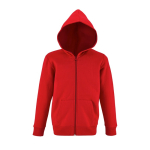 Sweat pour enfant en coton et polyester 260 g/m² SOL'S Stone Kids couleur rouge cinquième vue
