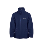 Polaires personnalisés pour enfants en polyester 300 g/m² SOL'S North couleur bleu foncé vue avec zone d'impression