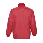 Veste coupe-vent imperméable unisexe économique 210 g/m² SOL'S Surf couleur rouge vue arrière