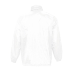 Veste coupe-vent imperméable unisexe économique 210 g/m² SOL'S Surf couleur blanc vue arrière