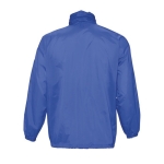 Veste coupe-vent imperméable unisexe économique 210 g/m² SOL'S Surf couleur bleu roi vue arrière