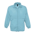 Veste coupe-vent imperméable unisexe économique 210 g/m² SOL'S Surf couleur bleu ciel