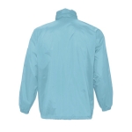 Veste coupe-vent imperméable unisexe économique 210 g/m² SOL'S Surf couleur bleu ciel vue arrière