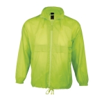 Veste coupe-vent imperméable unisexe économique 210 g/m² SOL'S Surf couleur vert fluorescent