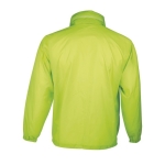 Veste coupe-vent imperméable unisexe économique 210 g/m² SOL'S Surf couleur vert fluorescent vue arrière