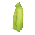 Veste coupe-vent imperméable unisexe économique 210 g/m² SOL'S Surf couleur vert fluorescent vue latérale