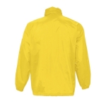 Veste coupe-vent imperméable unisexe économique 210 g/m² SOL'S Surf couleur jaune foncé vue arrière