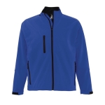 Veste softshell personnalisée en polyester 340 g/m² SOL'S Relax couleur bleu roi troisième vue