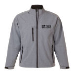 Veste softshell personnalisée en polyester 340 g/m² SOL'S Relax couleur gris chiné vue avec zone d'impression