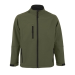 Veste softshell personnalisée en polyester 340 g/m² SOL'S Relax couleur vert militaire