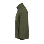 Veste softshell personnalisée en polyester 340 g/m² SOL'S Relax couleur vert militaire vue latérale