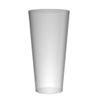 Verre en plastique résistant, 400 ml réutilisable et translucide Social couleur translucide