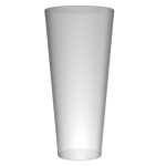 Gobelets réutilisables personnalisés en plastique de 500 ml Fair couleur translucide