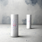 Verre personnalisé pas cher en forme de tube robuste de 230 ml Tube couleur blanc
