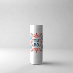 Verre personnalisé pas cher en forme de tube robuste de 230 ml Tube couleur blanc