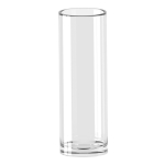 Verres personnalisé plastique en forme de tube résistant 230 ml Large couleur transparent
