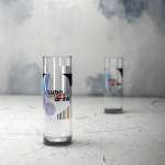 Verres personnalisé plastique en forme de tube résistant 230 ml Large couleur transparent