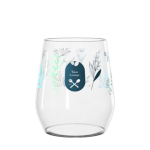 Verre personnalisé de 380 ml lavable au lave-vaisselle Lounge couleur transparent