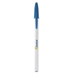 Stylos personnalisés avec bouchon et Encre bleue BIC® Style Opaco couleur bleu